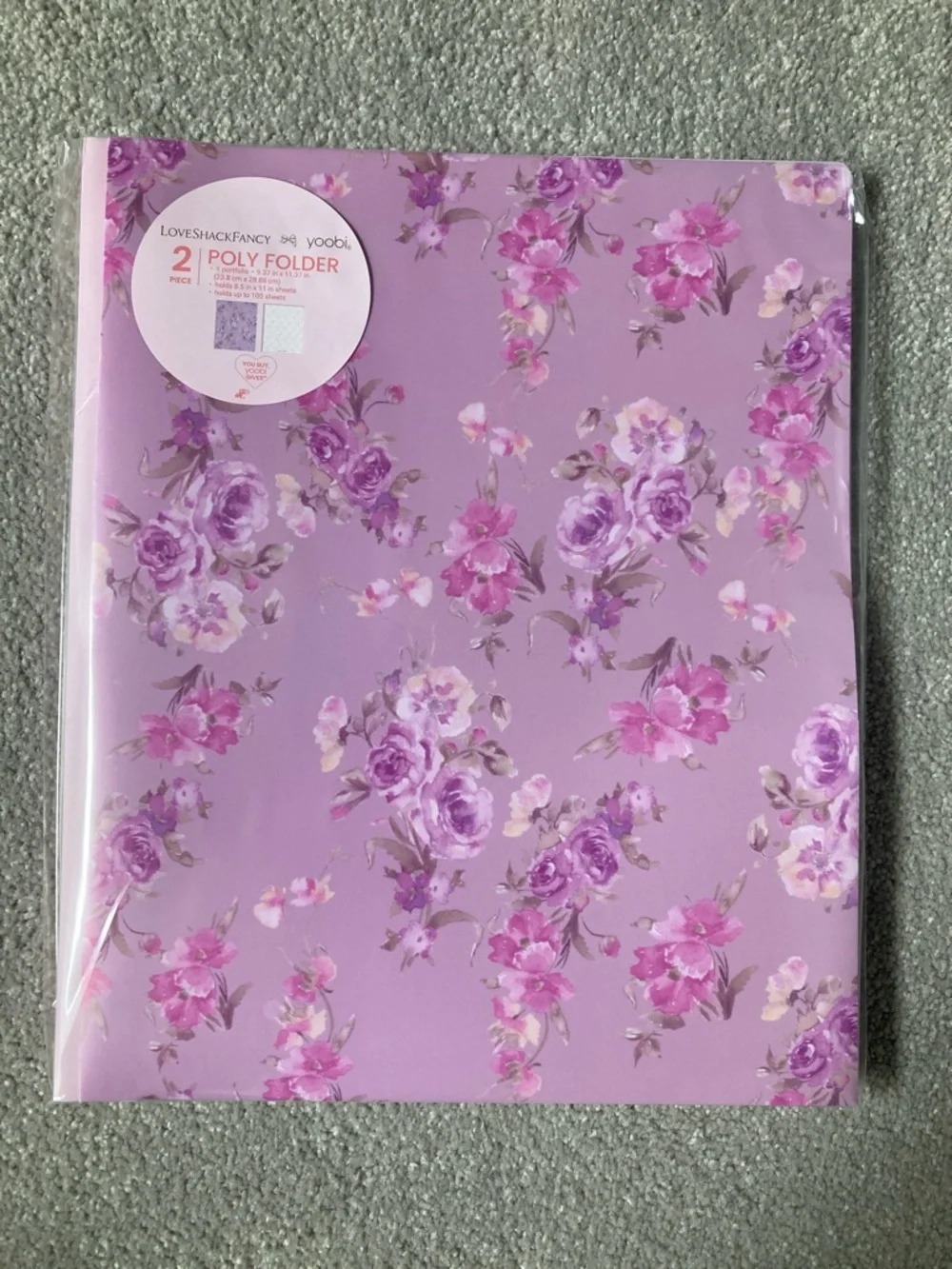 IN-HAND | LoveShackFancy x Target Yoobi Set of 2 Poly Folders